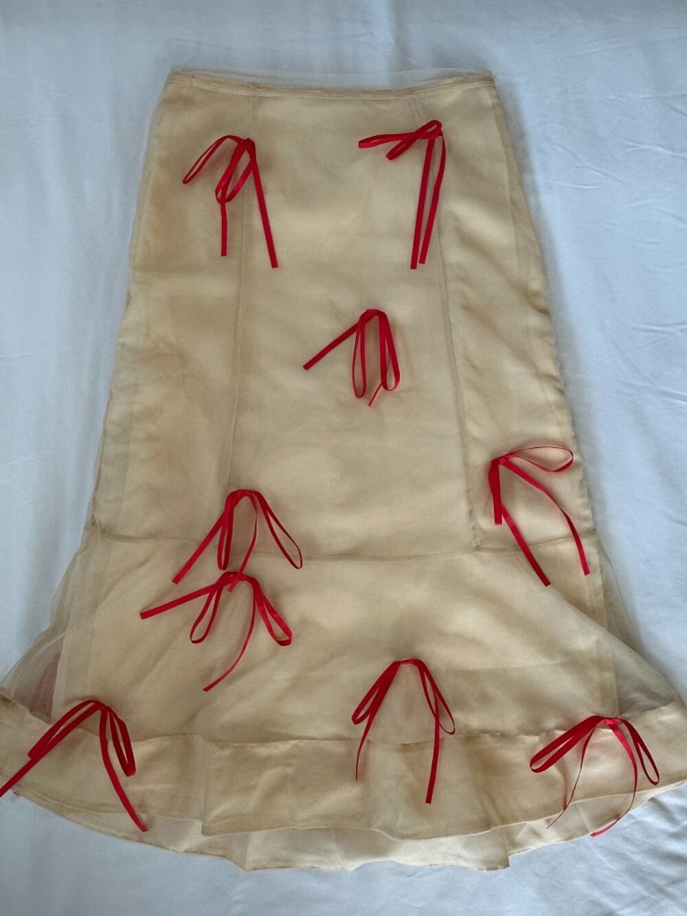 Maeve Tulle Tulip Skirt with Red Bows Sz 2 - Picture 1 of 5